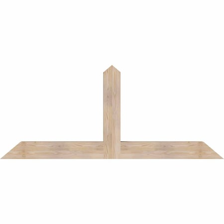 Ekena Millwork Portland Smooth Timber Gable Bracket, Douglas Fir, 72"W x 30"H x 5 1/2"D x 5 1/2"F, 10/12 Pitch GBW072X30X0606POR00SDF